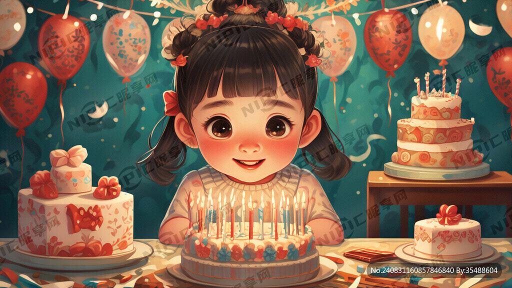 女儿 生日会海报 高清