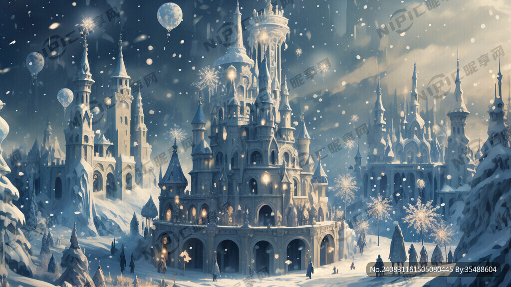 冰雪公主 城堡 生日派对 童话