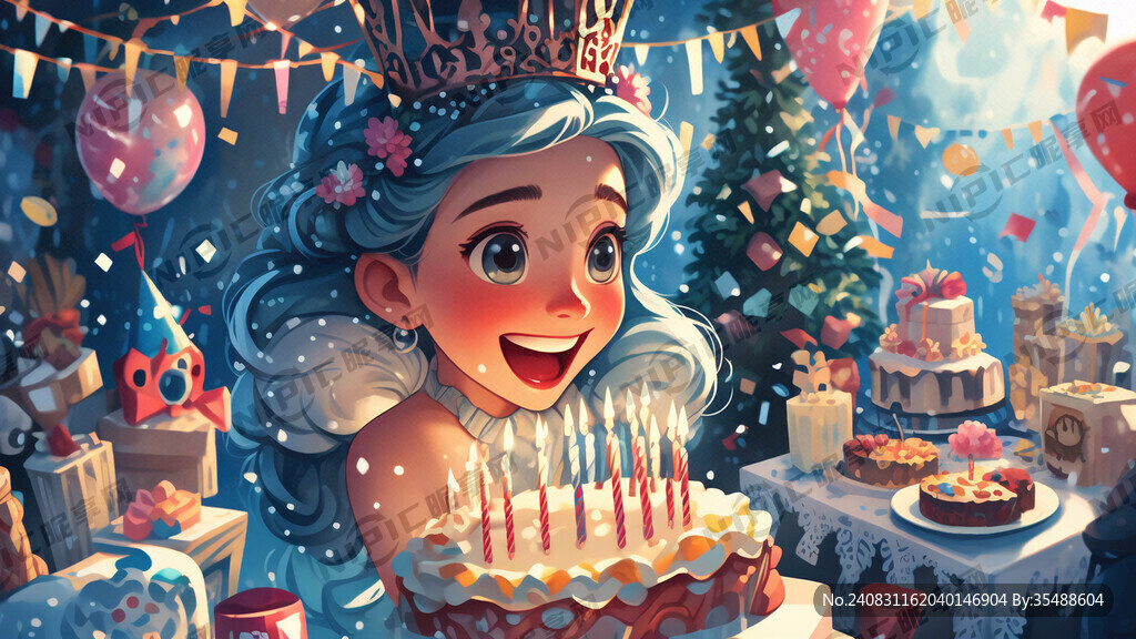冰雪公主生日派对 高清海报