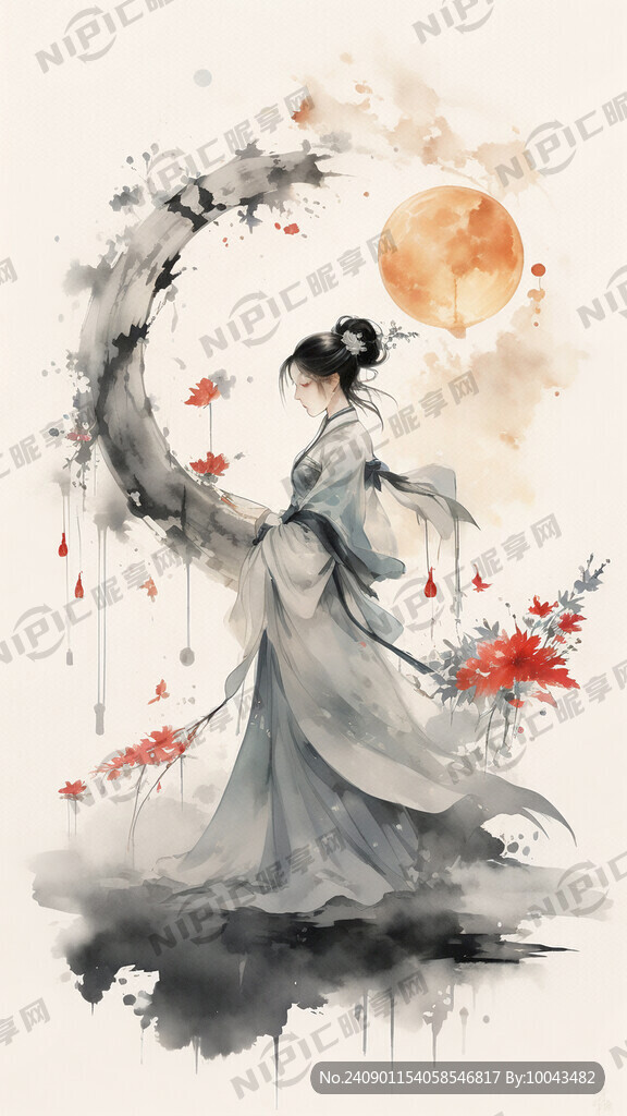 中秋节 嫦娥 月亮 温馨浪漫