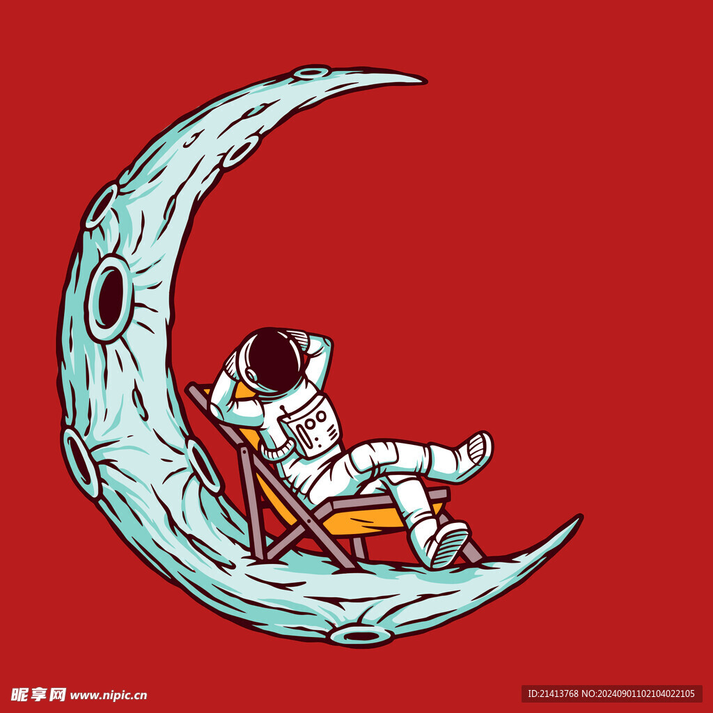 手绘宇航员