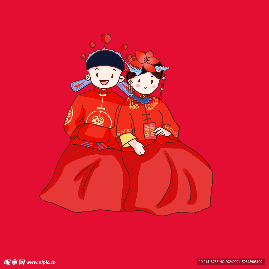 手绘情侣恋人