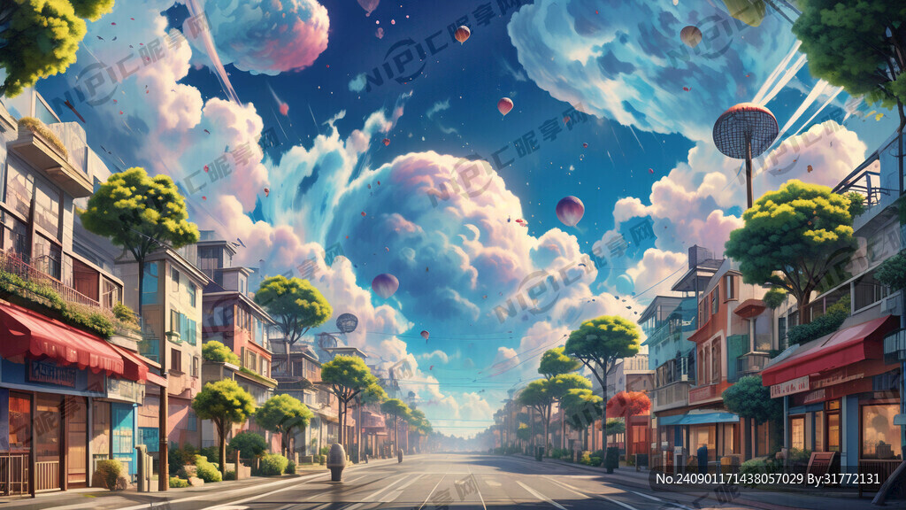 梦幻街道带天空