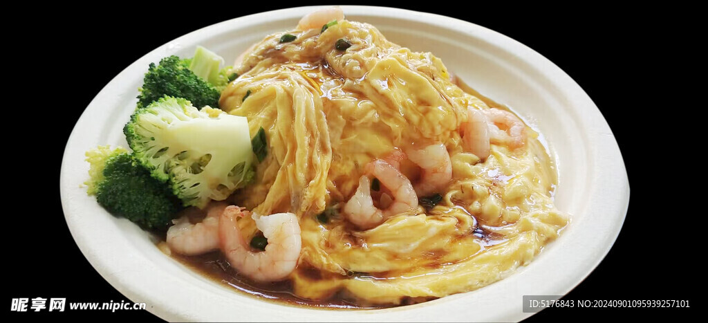 虾仁滑蛋饭