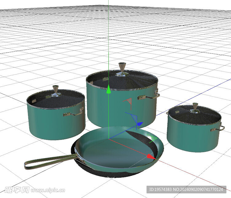 C4D模型 锅