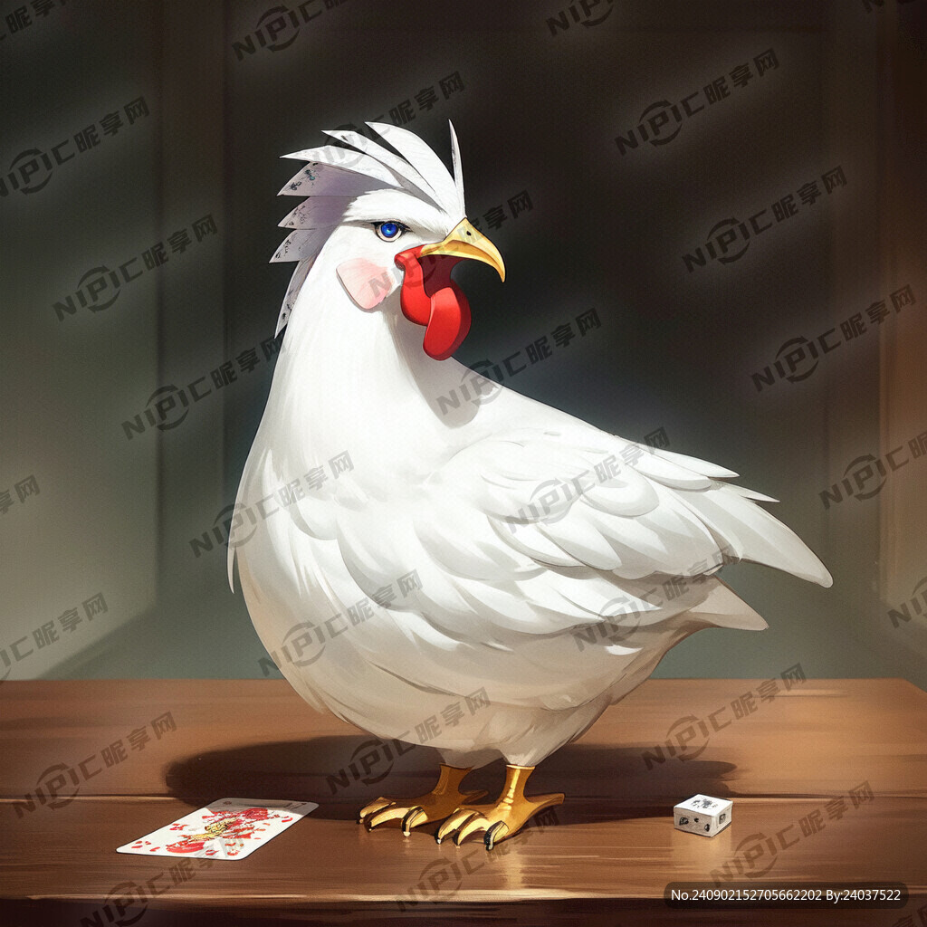 白色公鸡 皮克斯动画风格 高清