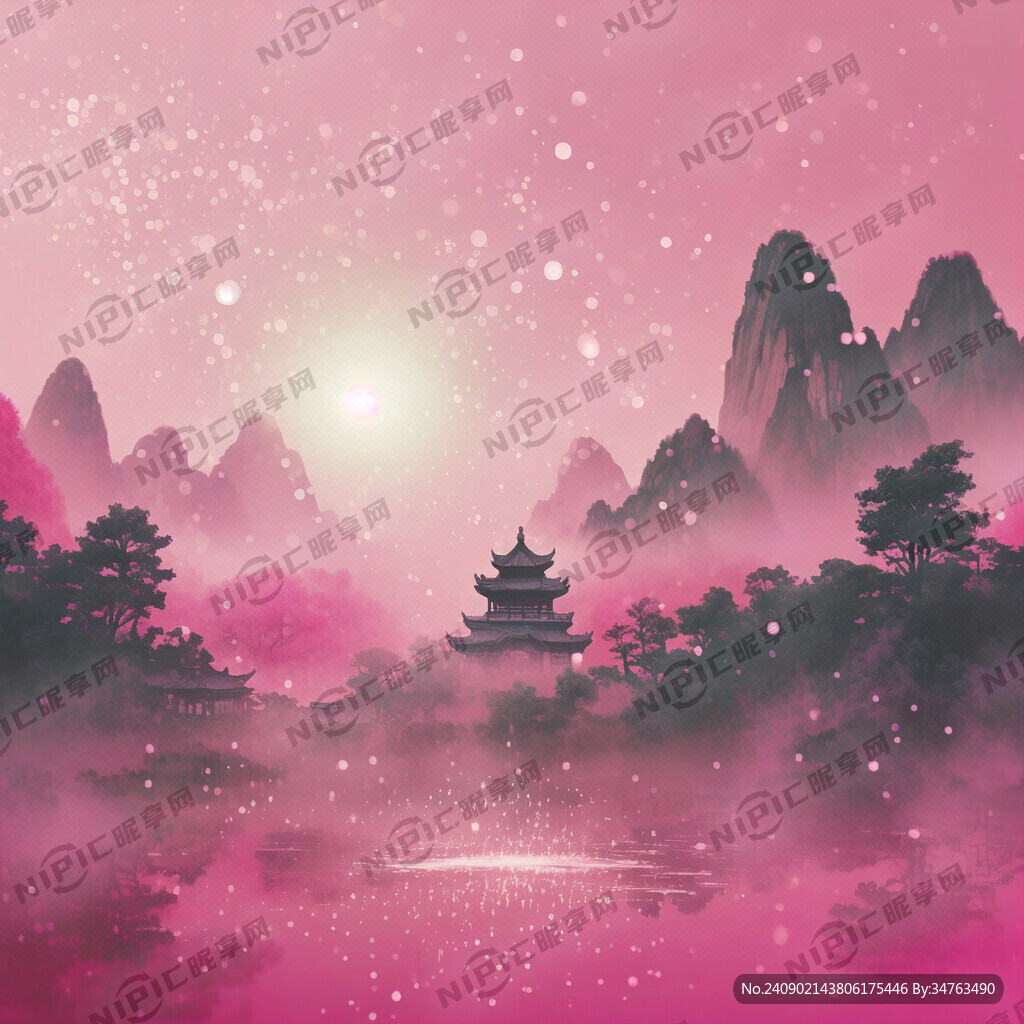 粉色背景 光斑效果