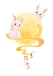 中秋玉兔透明素材
