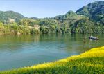 美丽的乡村湖泊风景