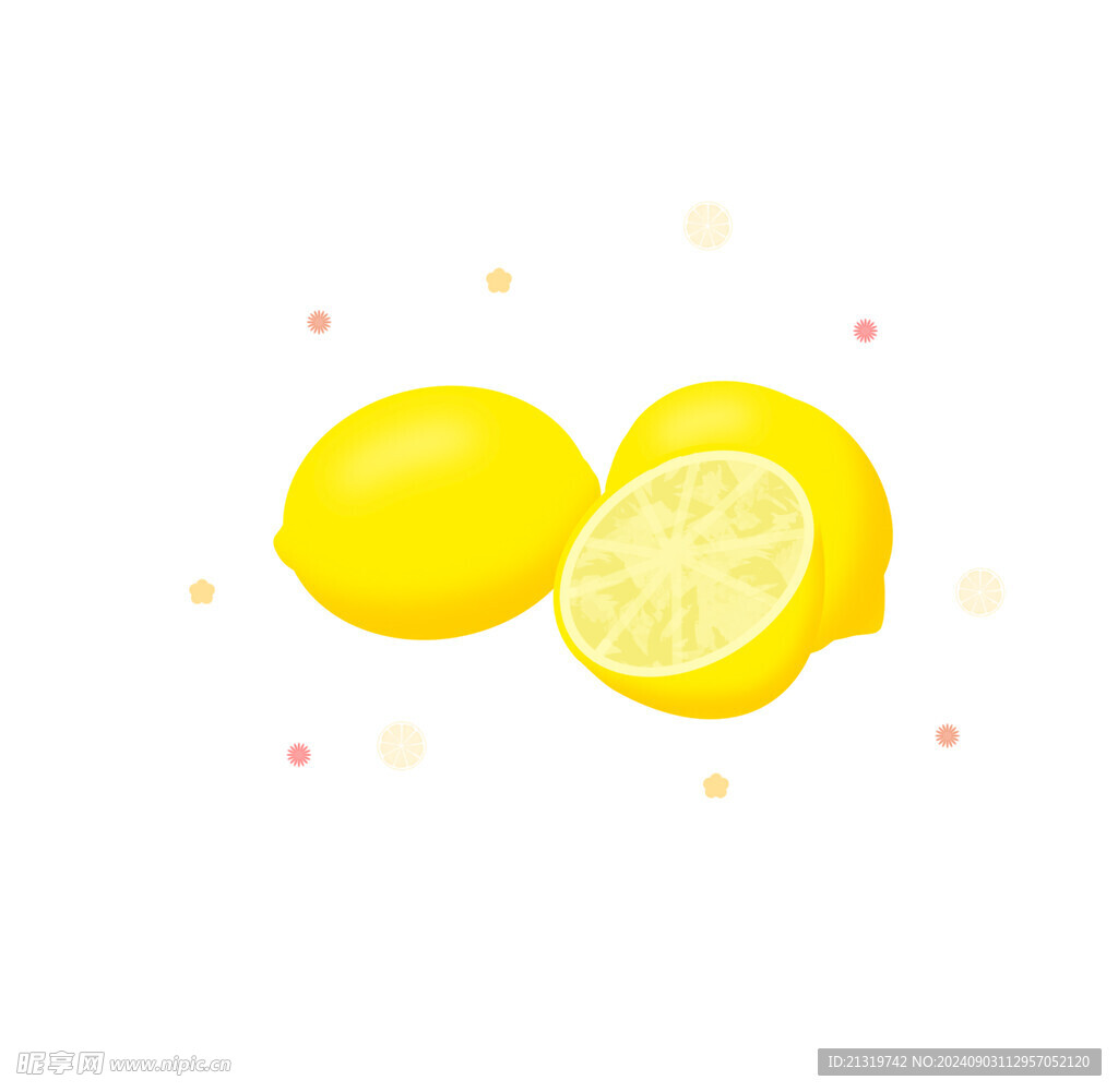 手绘柠檬插画