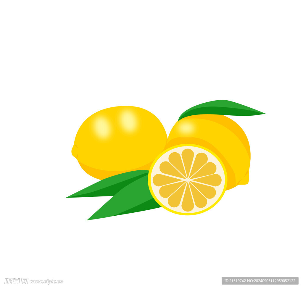 手绘柠檬插画