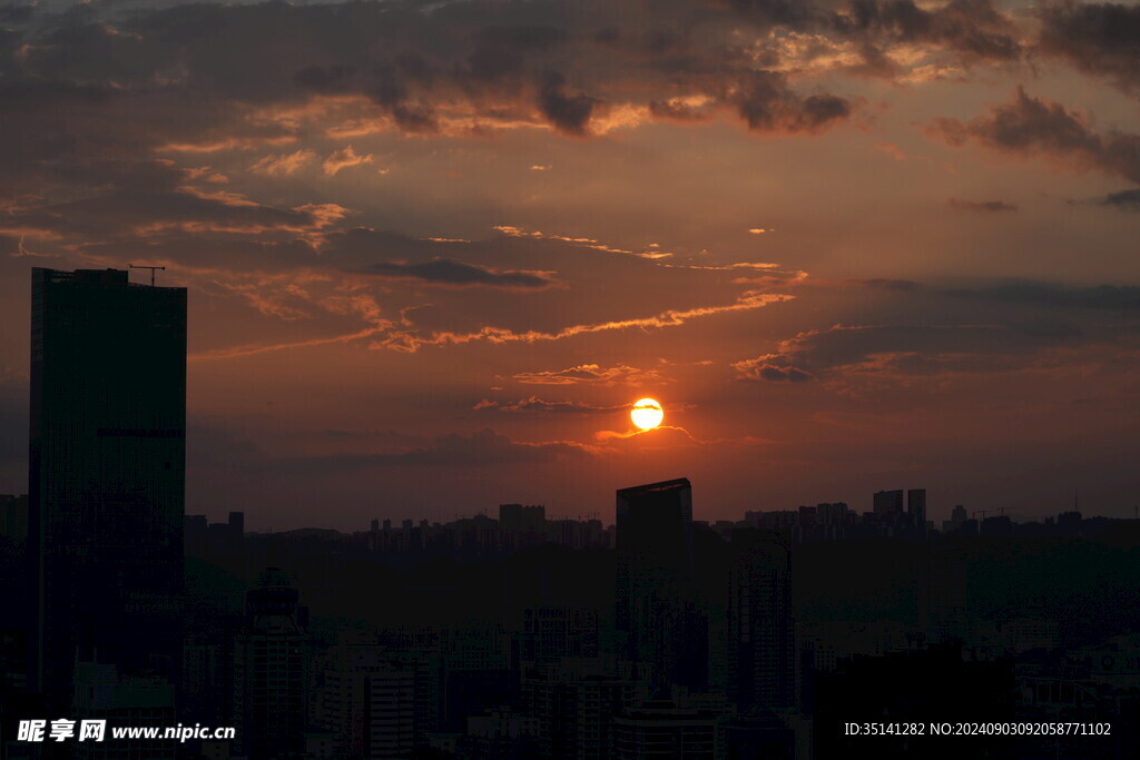 贵阳城市夕阳