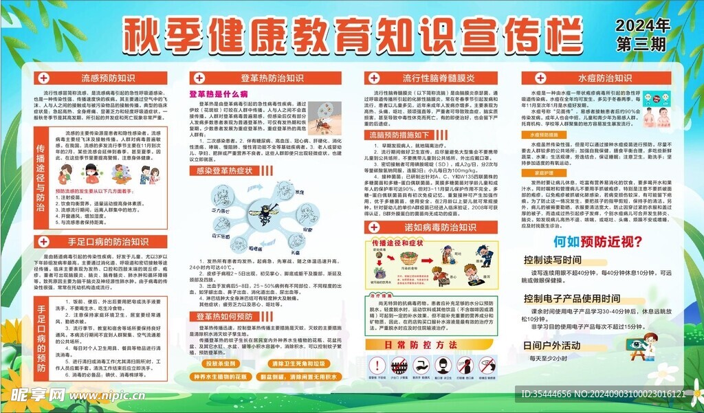 秋季健康教育宣传栏 第三期