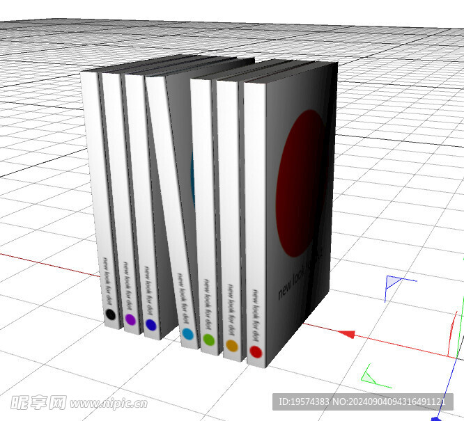 C4D模型 书