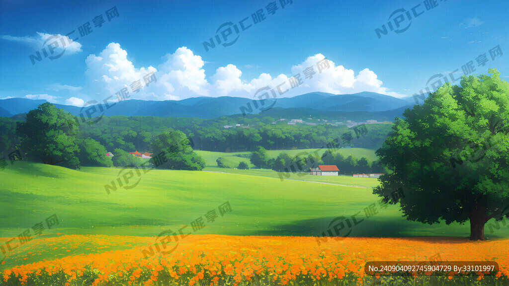 近景橙子果园挂满橙子果