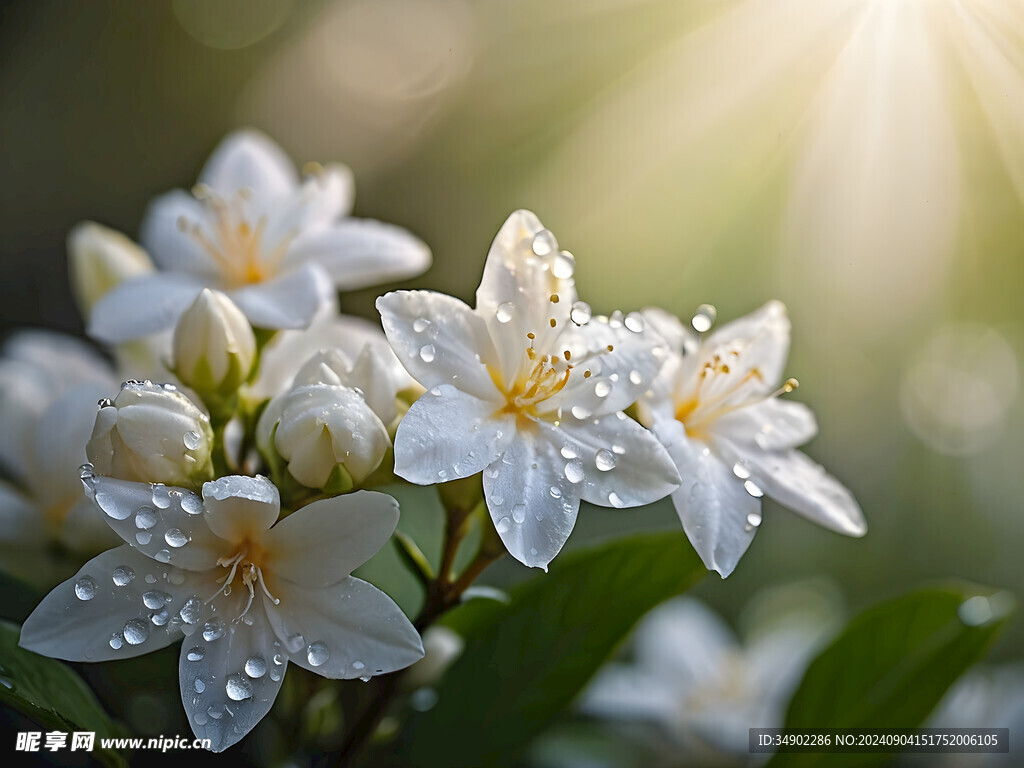 雨后花朵