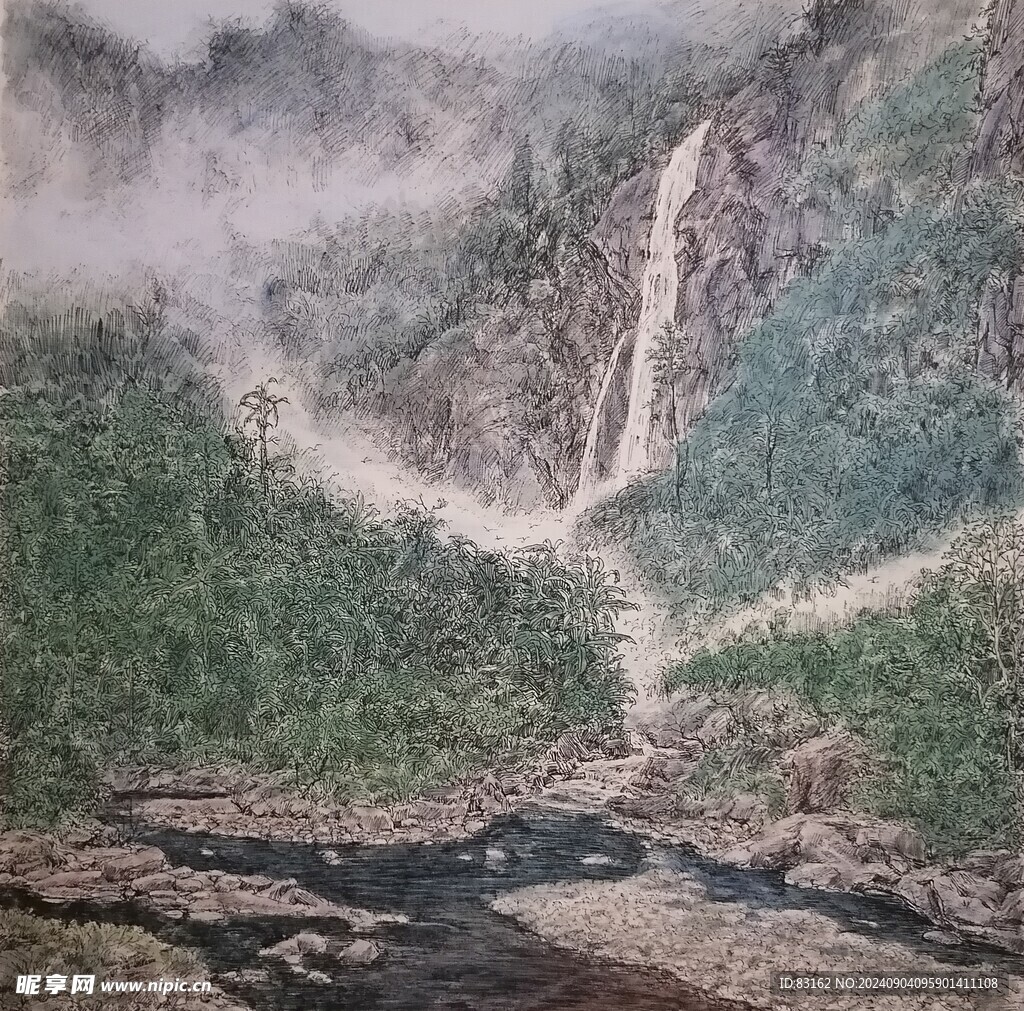 风景钢笔画