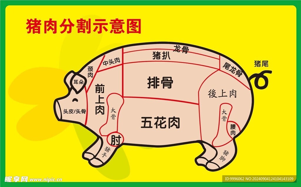 猪肉分割图