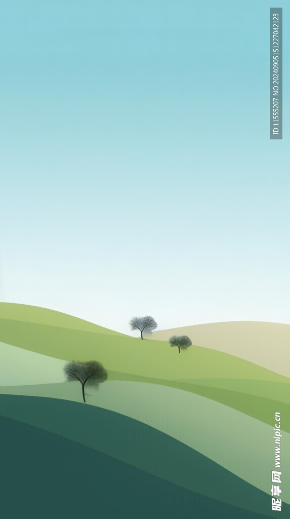 户外景色草地蓝天白云背景图