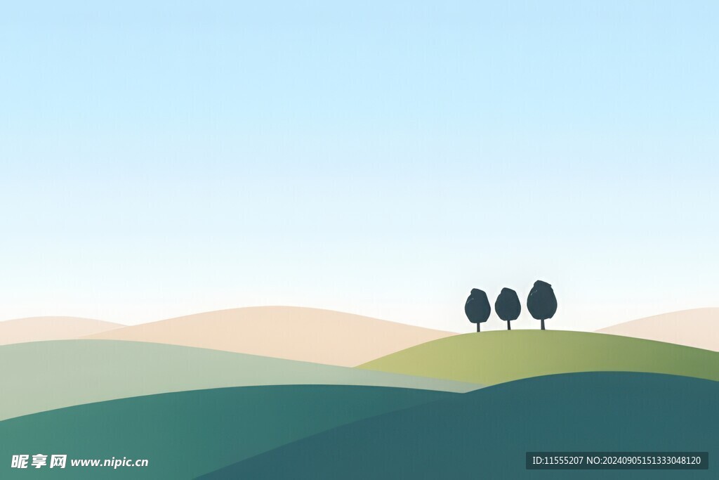户外景色草地蓝天白云背景图