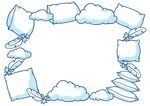 卡通蓝色天空儿童画背景图