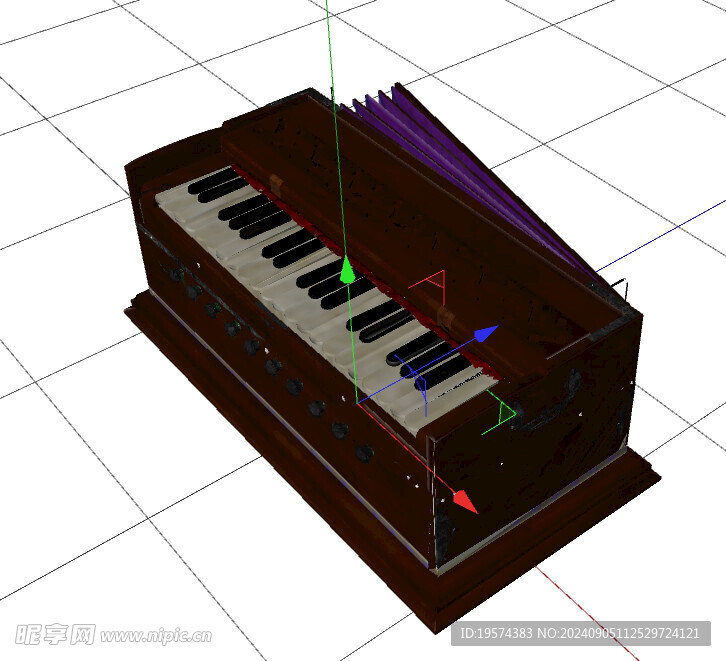 C4D模型 手风琴