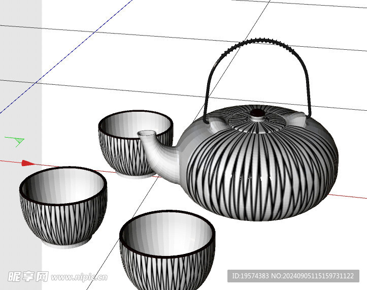 C4D模型 茶壶