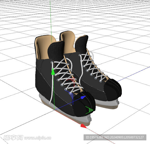 C4D模型 滑冰鞋