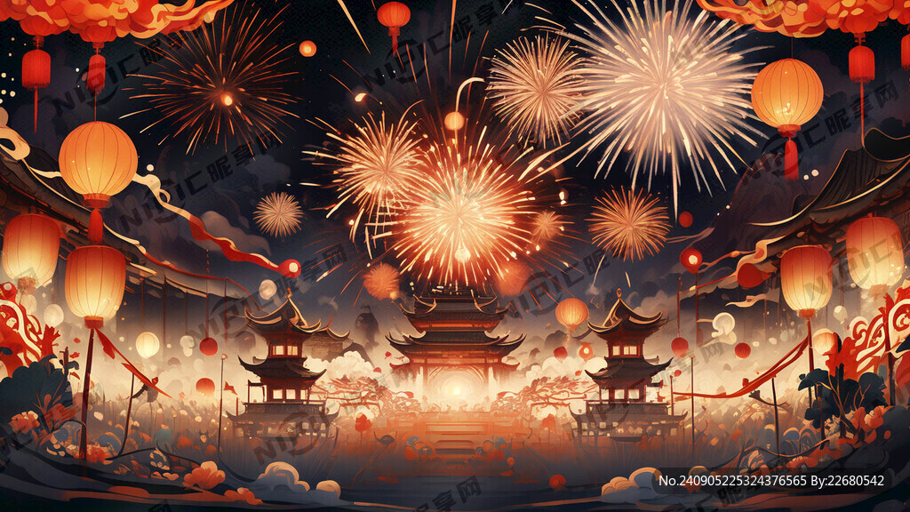 2025年新年元素素材画