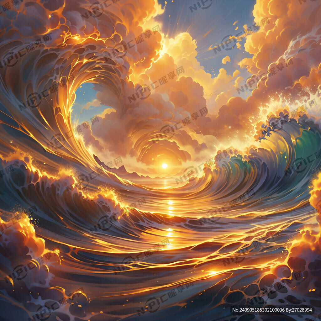 金黄色海浪
