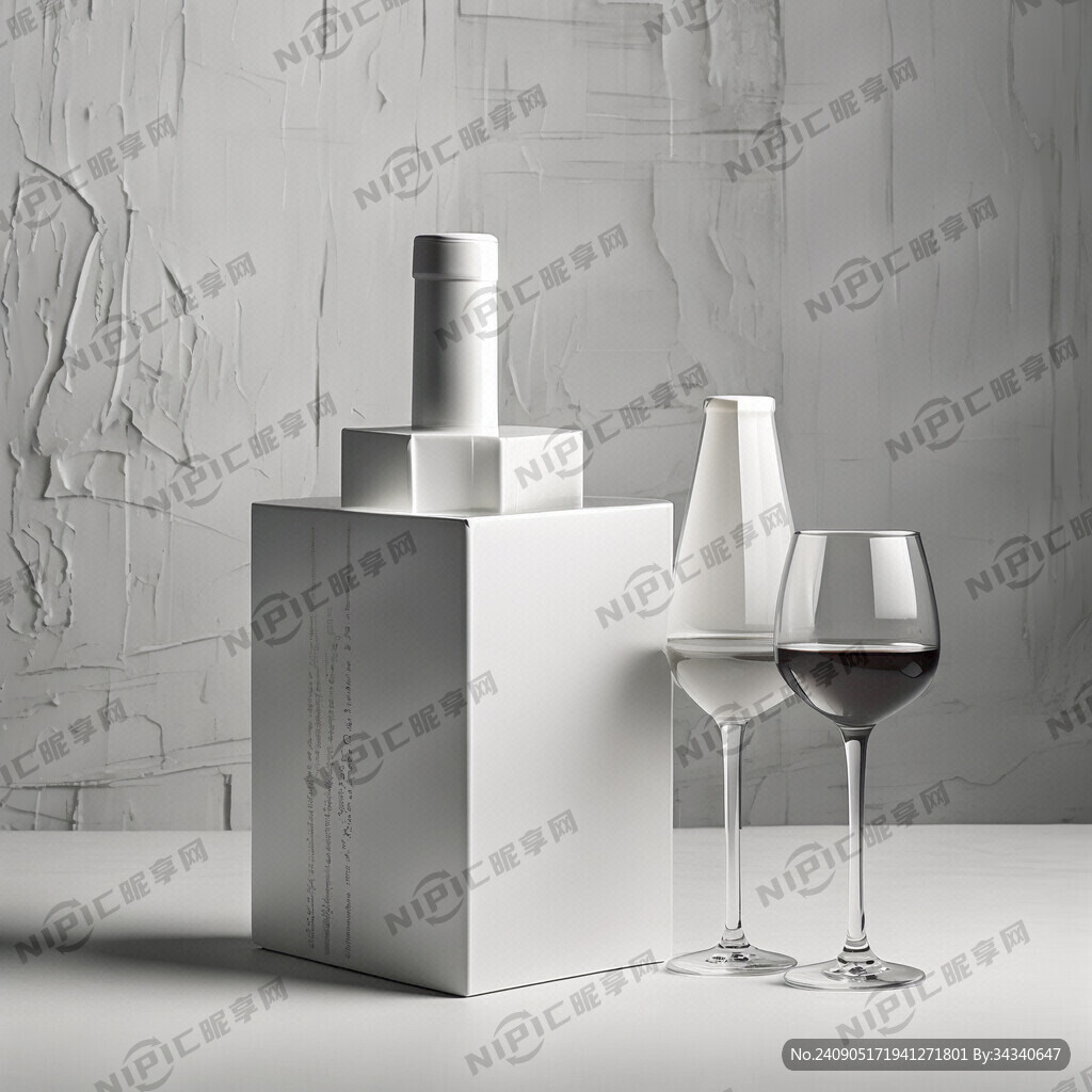 简约大气白色酒包装