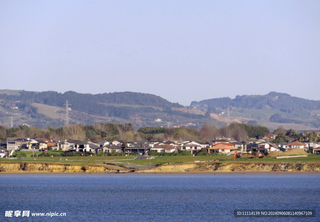 奥克兰海滨小镇风景