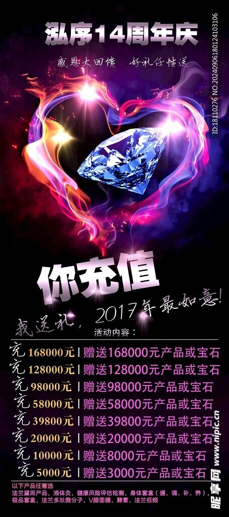 活动充值展架
