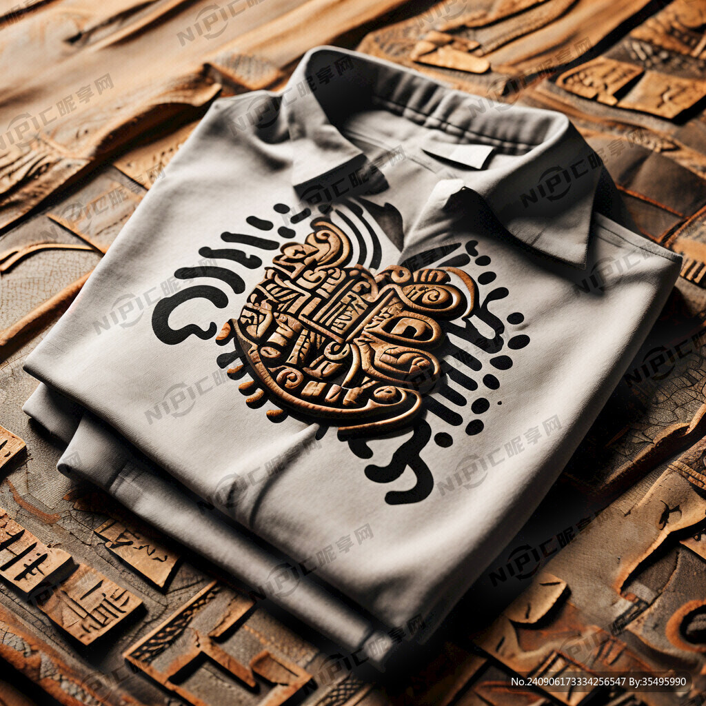 一件衣服上的印有非洲支付字体的