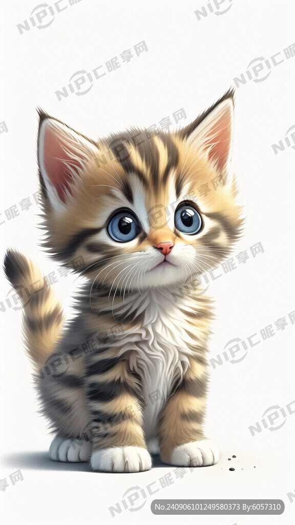 矢量 可爱卡通 小猫