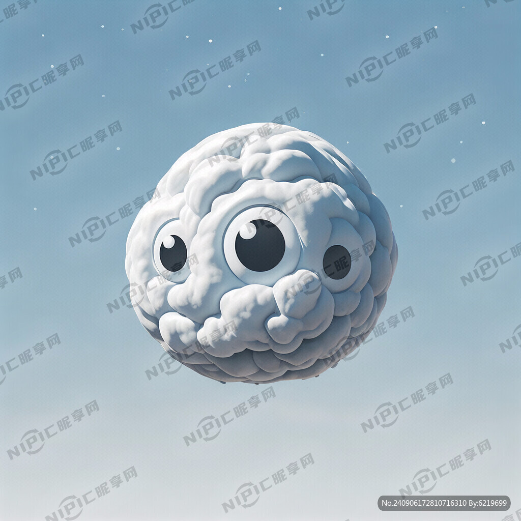云朵扁平化标志标识 有腿 有手