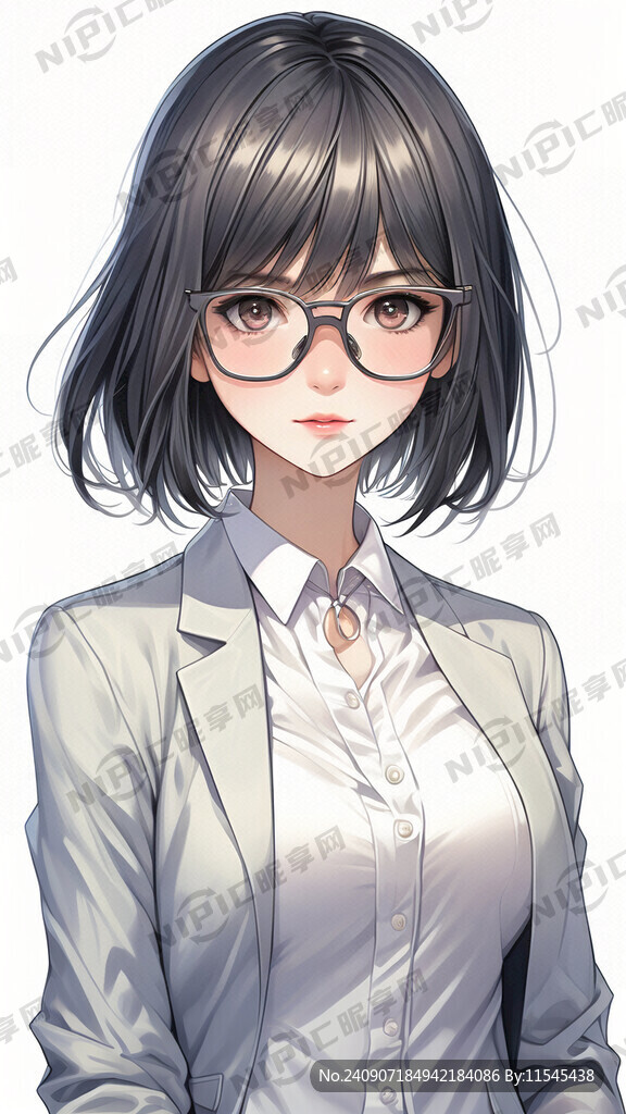 知性戴眼镜