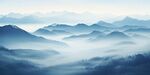 手绘复古写意画禅意水墨山水画