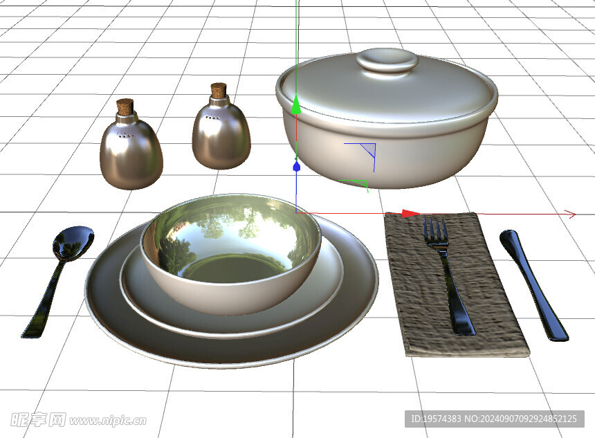 C4D模型 餐具