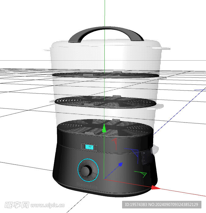 C4D模型 蒸锅