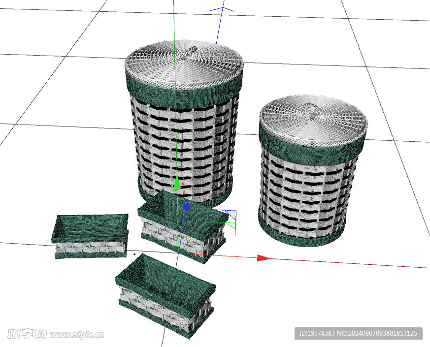 C4D模型 篮子