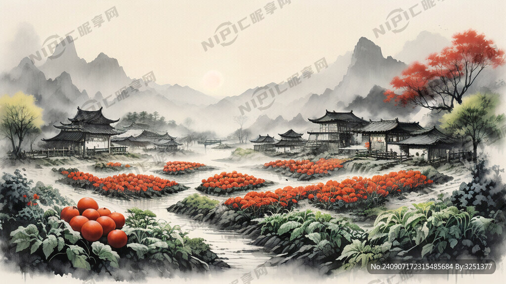 中国乡村的蔬菜基地