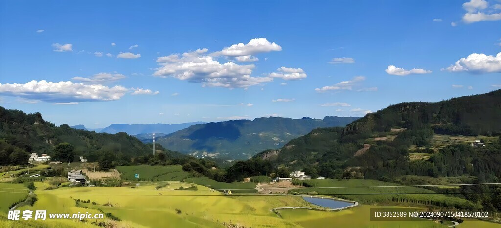  青山绿水    高山风景