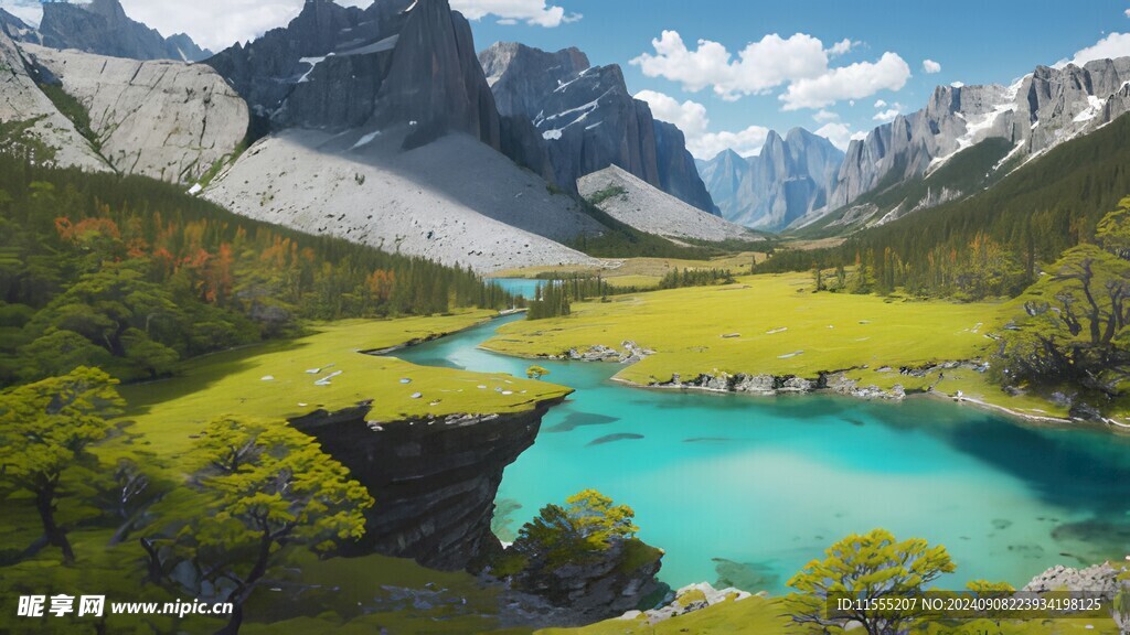 奇妙全景山草花峡谷惊人美景