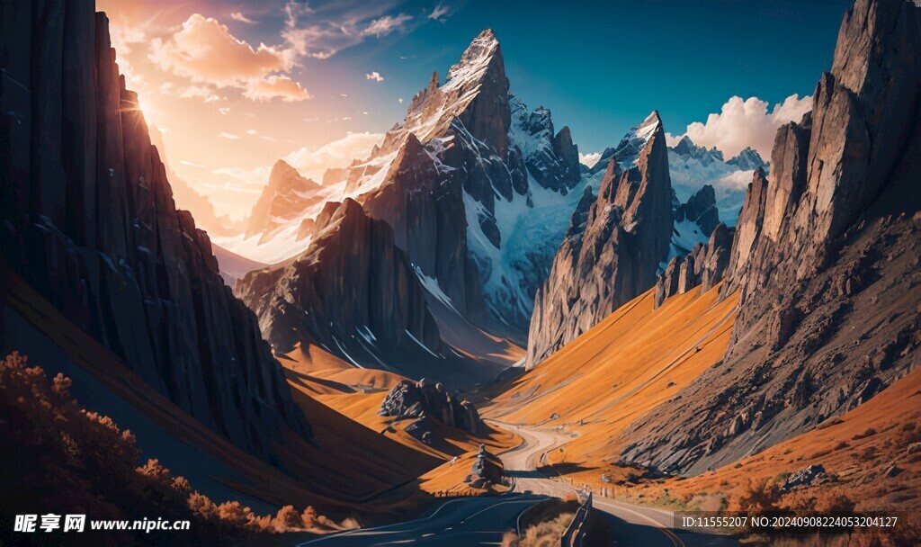 奇妙全景山草花峡谷惊人美景