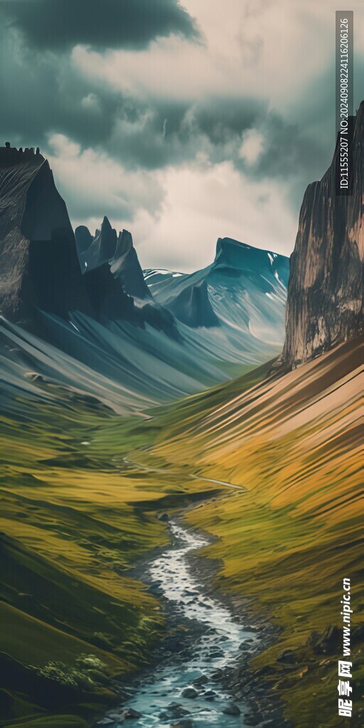 奇妙全景山草花峡谷惊人美景