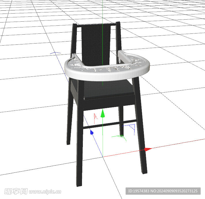 C4D模型 宝宝椅