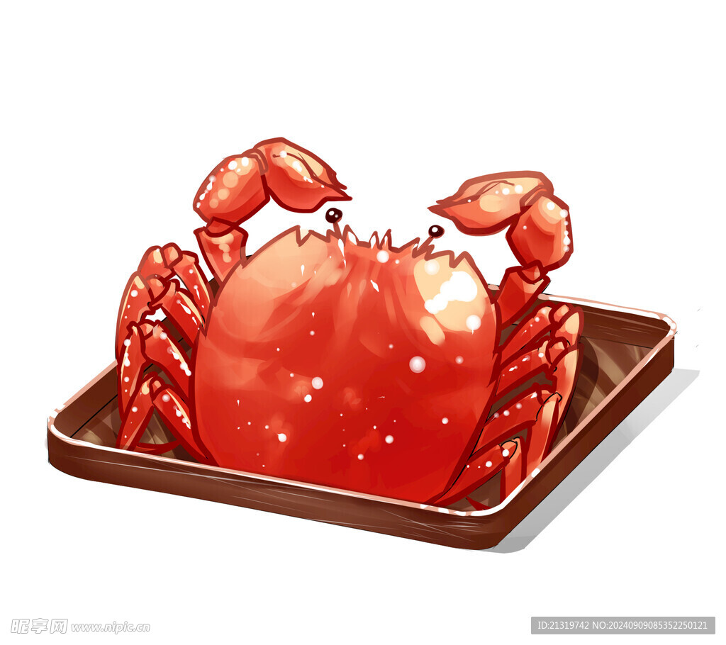 卡通螃蟹插画