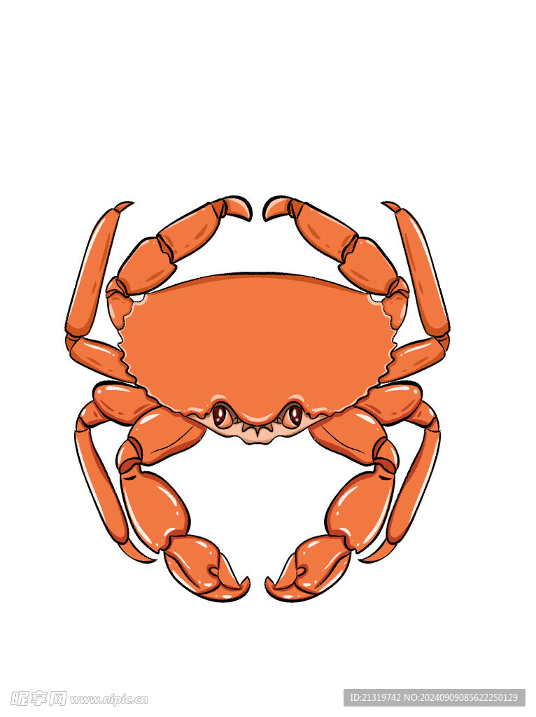 卡通螃蟹插画
