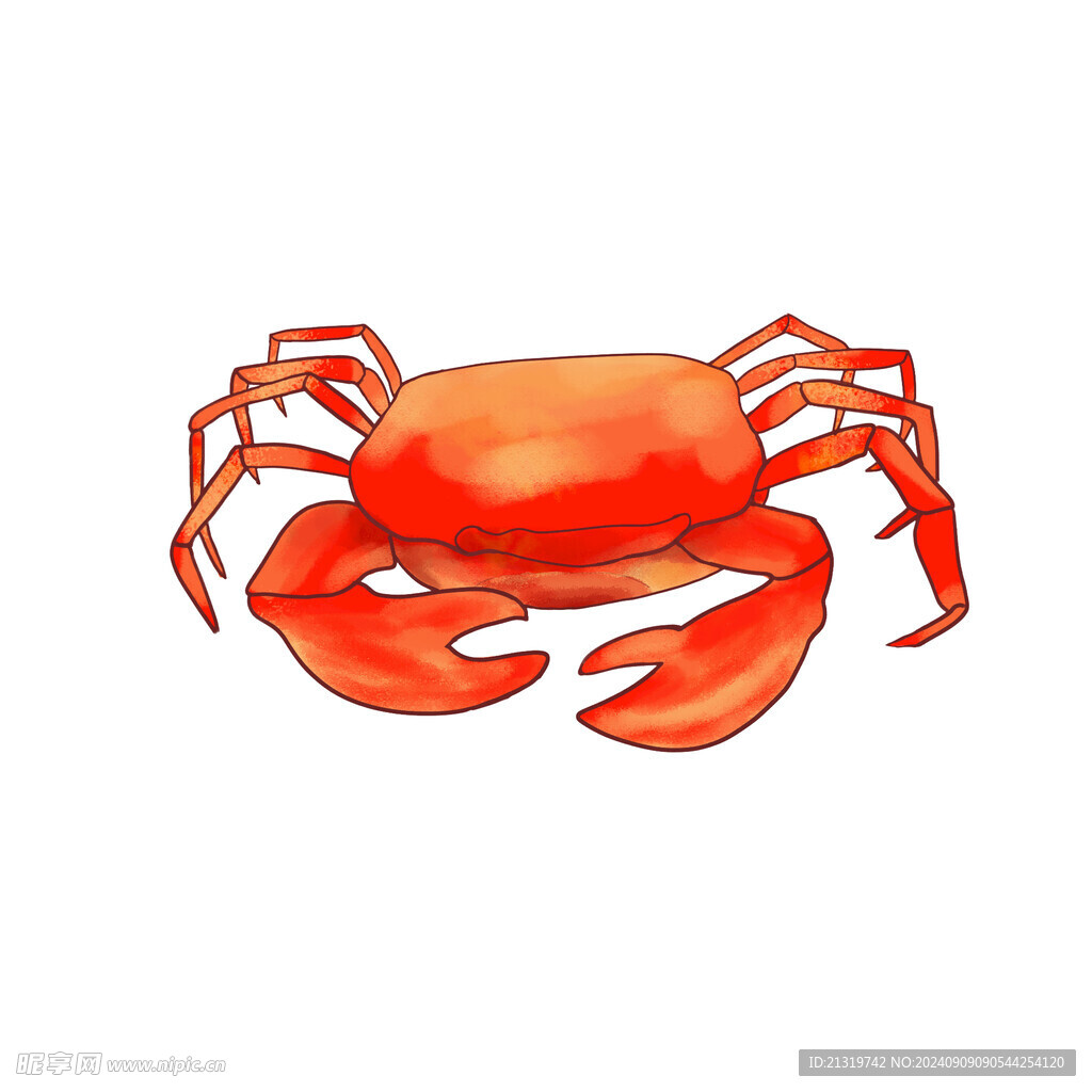 卡通螃蟹插画